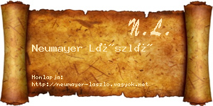 Neumayer László névjegykártya